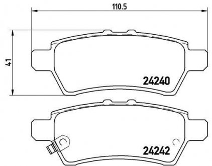 Гальмівні колодки дискові BREMBO P56 060 (фото 1)