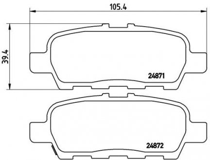 Тормозные колодки BREMBO P56 068