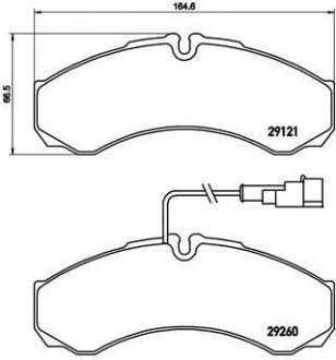 Тормозные колодки дисковые BREMBO P56 069