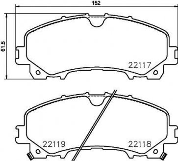 Гальмівні колодки дискові BREMBO P56 106