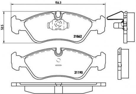 Гальмівні колодки дискові BREMBO P59 017