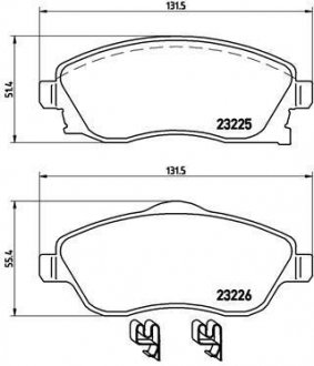 Тормозные колодки дисковые BREMBO P59 036