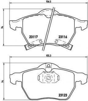 Тормозные колодки дисковые BREMBO P59 048