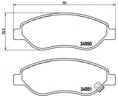 Тормозные колодки дисковые BREMBO P59 053