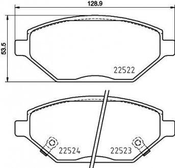 Гальмівні колодки дискові BREMBO P59 093