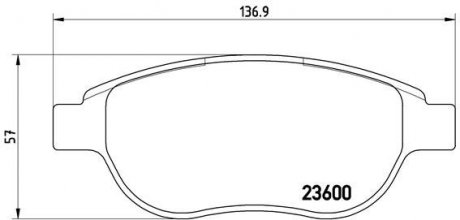 Тормозные колодки BREMBO P61 068