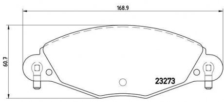 Тормозные колодки дисковые BREMBO P61 072