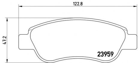 Тормозные колодки BREMBO P61 081