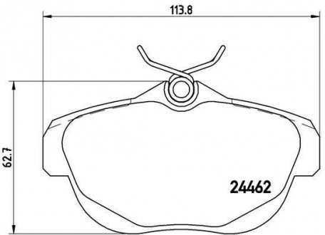 Гальмівні колодки дискові BREMBO P61 087