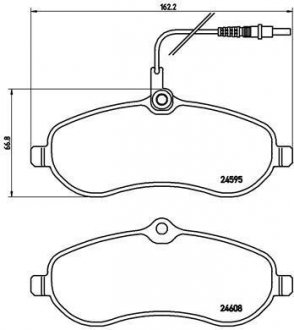 Тормозные колодки дисковые BREMBO P61 096