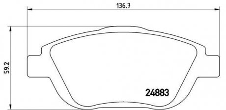 Тормозные колодки BREMBO P61 103