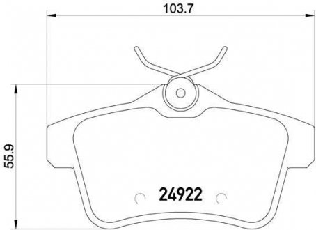 Гальмівні колодки дискові BREMBO P61 114