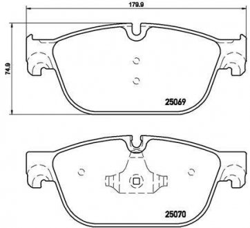 Тормозные колодки дисковые BREMBO P61 115 (фото 1)