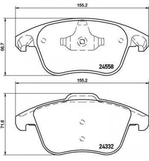 Тормозные колодки BREMBO P61 117