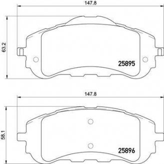 Колодки тормозные дисковые передние BREMBO P 61 120