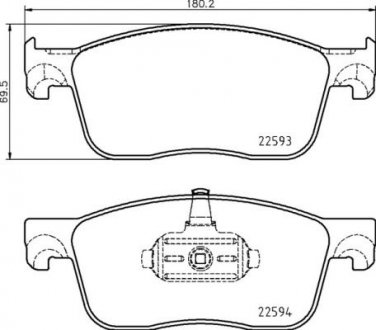 Гальмівні колодки дискові BREMBO P61 134