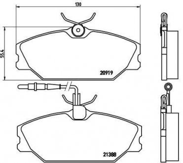 Тормозные колодки дисковые BREMBO P68 014