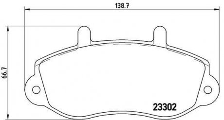 Комплект гальмівних колодок з 4 шт. дисків BREMBO P68025 (фото 1)