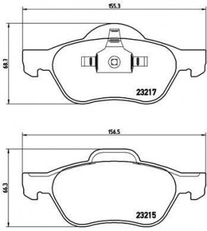 Тормозные колодки дисковые BREMBO P68 029