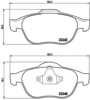 Тормозные колодки дисковые BREMBO P68 032