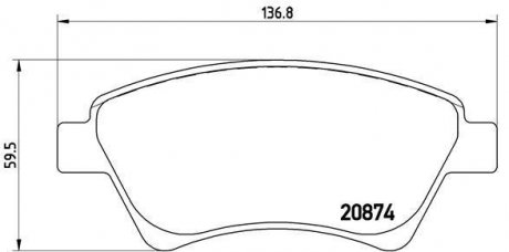 Гальмівні колодки дискові BREMBO P68 034