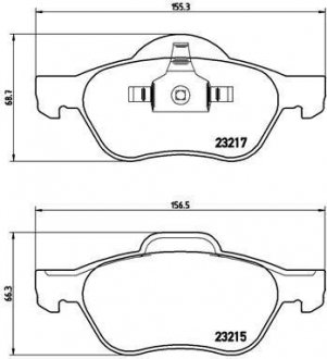 Тормозные колодки дисковые BREMBO P68 048