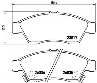 Гальмівні колодки дискові BREMBO P79 014