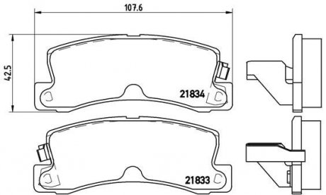 Колодки дискового тормоза BREMBO P83 015