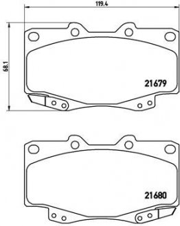 Гальмівні колодки дискові BREMBO P83 069