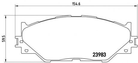 Тормозные колодки дисковые BREMBO P83 074