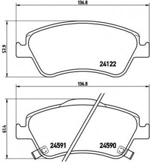 Тормозные колодки BREMBO P83 079