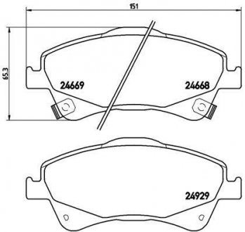 Тормозные колодки дисковые BREMBO P83 109