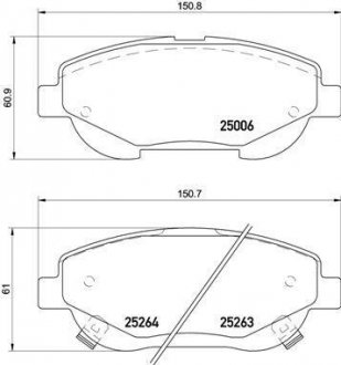 Тормозные колодки дисковые BREMBO P83 148