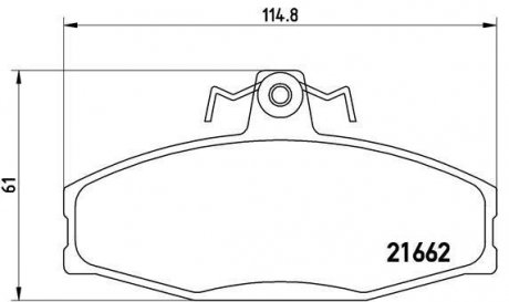 Гальмівні колодки дискові BREMBO P85 022