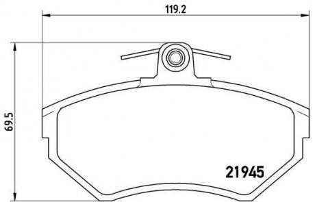 Гальмівні колодки дискові BREMBO P85042