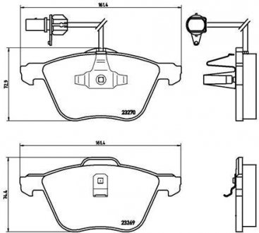 Гальмівні колодки дискові BREMBO P85 061