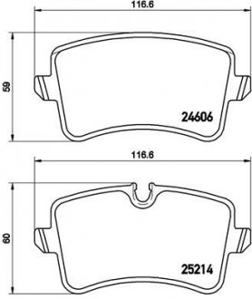 Тормозные колодки BREMBO P85 117