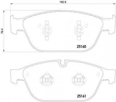 Гальмівні колодки дискові BREMBO P85 128