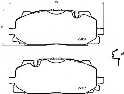 Тормозные колодки BREMBO P85 165