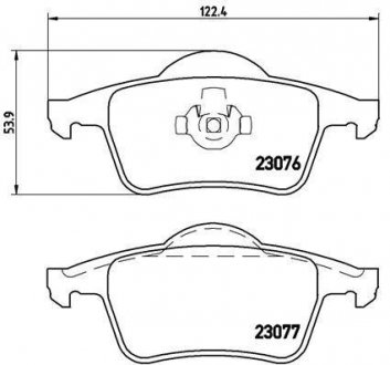 Тормозные колодки дисковые BREMBO P86 014