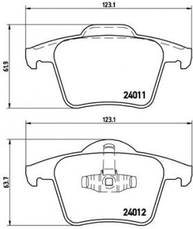 Гальмівні колодки дискові BREMBO P86 019