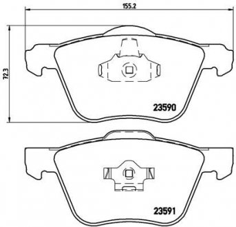 Гальмівні колодки дискові BREMBO P86 022