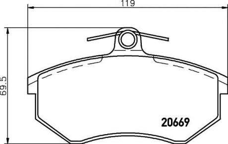 Тормозные колодки дисковые BREMBO P99 026