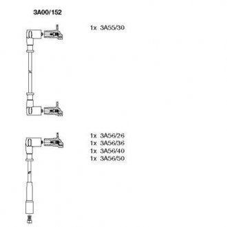 Комплект проводов SKODA Felicia "1,3 "94-02 BREMI 3A00152