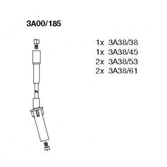 Комплект проводов CHRYSLER/DODGE/JEEP Voyager/Caravane/Wrangler "3,3-3,8 "00>> BREMI 3A00185