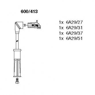 Комплект проводов DACIA/RENAULT Logan/Megane "1,4-1,6 "96>> BREMI 600/413