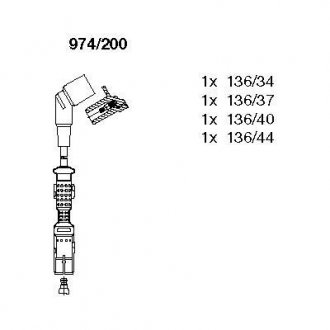 Комплект проводів BMW 3(E36/46)/5(E34) "1,6-1,8 "95-06 BREMI 974200