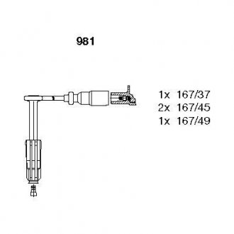 Комплект проводів MERCEDES W202 "1,8-2,0 "93-00 BREMI 981