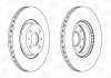 Гальмівний диск передній FIAT BRAVO, DOBLO, FIORINO, IDEA, LINEA, STILO/ ABARTH/ ALFA ROMEO/ LANCIA CHAMPION 561387CH (фото 1)