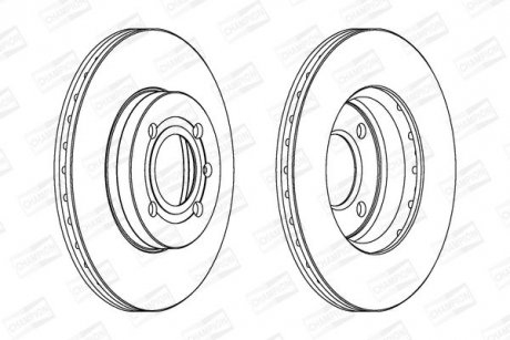 Гальмівний диск передній VW CADDY,CORRADO,GOLF,JETTA,LUPO,PASSAT,POLO,SCIROCCO,VENTO/SEAT CHAMPION 561448CH